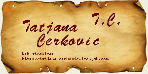 Tatjana Čerković vizit kartica